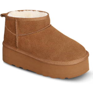 Platform Ankle Boot Fur Fleece Lined
